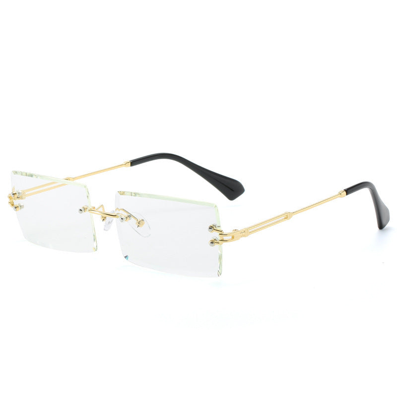 Fashion New Rimless Cut Edge Square Sunglasses