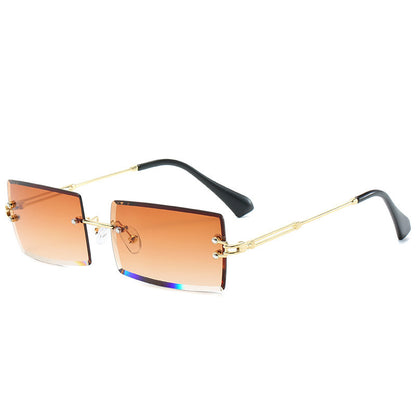 Fashion New Rimless Cut Edge Square Sunglasses