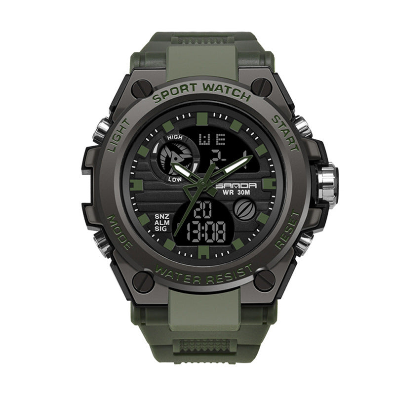 Outdoor Sports Dual Display Movement Multi-kinetic Energy Electronic Watch