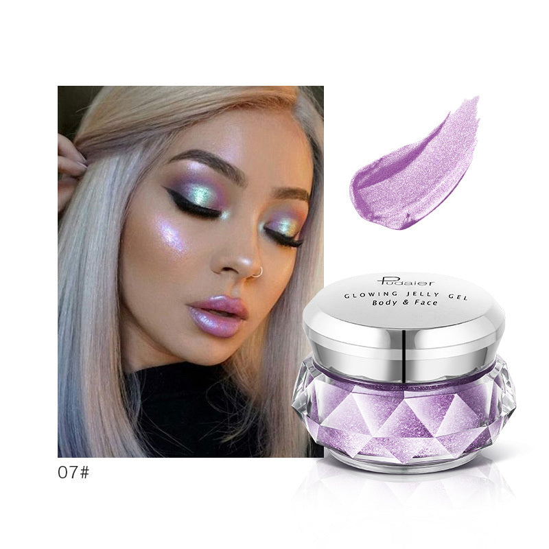 Face Highlighter Jelly Gel Meermin Oogskadu Glow Body Glitter Festival Make-up Iluminador Gold Liquid Highlighter Bronzer